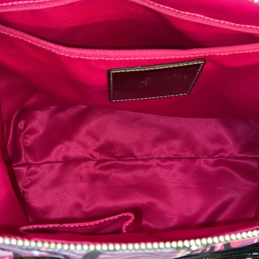 Coach Pink and Black Women's Tote Bag - Picture 5 of 12